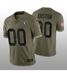 Men Women Youth Las Vegas Raiders ACTIVE PLAYER Custom Olive 2022 Salute To Service Limited Stitched Jersey