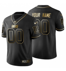 Men Women Youth Toddler New York Giants Custom Men Nike Black Golden Limited NFL 100 Jersey