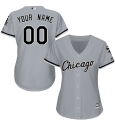 Men Women Youth All Size Chicago White Sox Majestic Grey Home Cool Base Custom Jersey