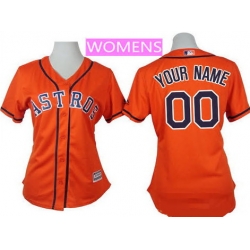 Men Women Youth All Size Houston Astros Custom Cool Base Jersey Orange