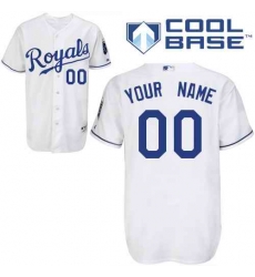 Men Women Youth All Size Kansas City Royals Cool Base Custom Jerseys White