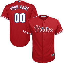 Men Women Youth All Size Philadelphia Phillies Red Cool Base Man Custom Jerseys 3