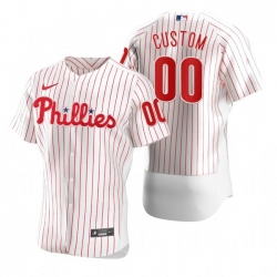 Men Women Youth Toddler All Size Philadelphia Phillies Custom Nike White 2020 Stitched MLB Flex Base Jersey