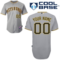 Men Women Youth All Size Pittsburgh Pirates Grey Customized Cool Base Jersey 3