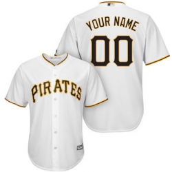 Men Women Youth All Size Pittsburgh Pirates Majestic White Cool Base Custom Jersey 3