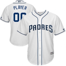 Men Women Youth All Size San Diego Padres Majestic White 2017 Cool Base Custom Baseball Jersey