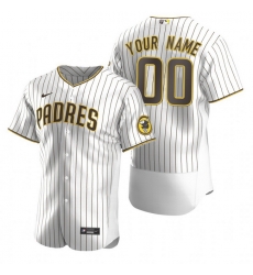 Men Women Youth Toddler All Size San Diego Padres Custom Nike White Brown Stitched MLB Flex Base Jersey