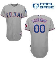 Men Women Youth All Size Texas Rangers Customized Cool Base Jersey Grey 3