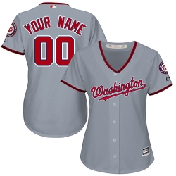 Men Women Youth All Size Washington Nationals Cool Base Custom Jersey Grey