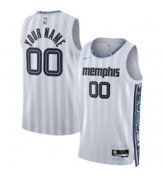 Memphis Grizzlies Nike Unisex 2025 2026 City Edition Swingman Custom Jersey White Memphis Grizzlies Nike Unisex 2025 2026 City Edition Swingman Custom Jersey White