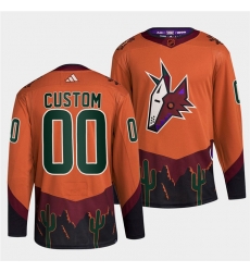 Men Women Youth Arizona Coyotes Custom Orange 2022 23 Reverse Retro Stitched Jersey