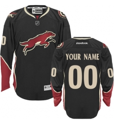 Men Women Youth Toddler Black Jersey - Customized Reebok Arizona Coyotes Third