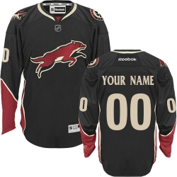 Men Women Youth Toddler Youth Black Jersey - Customized Reebok Arizona Coyotes Third