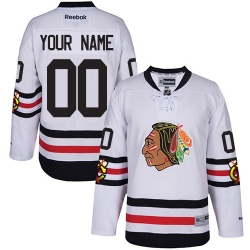 Men Women Youth Toddler Youth White Jersey - Customized Reebok Chicago Blackhawks 2017 Winter Classic