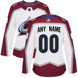 Men Women Youth Toddler White Jersey - Customized Adidas Colorado Avalanche Away  II