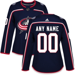 Men Women Youth Toddler Navy Blue Jersey - Customized Adidas Columbus Blue Jackets Home  II