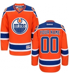 Men Women Youth Toddler Orange Jersey - Customized Reebok Edmonton Oilers Third  II