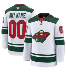 Men Women Youth Minnesota Wild Fanatics Away Premium Custom Jersey White