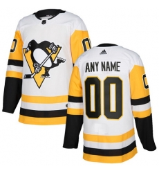 Men Women Youth Toddler White Jersey - Customized Adidas Pittsburgh Penguins Away