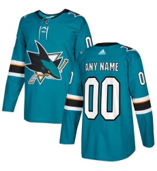 Men Women Youth Toddler Teal Green Jersey - Customized Adidas San Jose Sharks Home