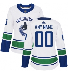 Men Women Youth Toddler White Jersey - Customized Adidas Vancouver Canucks Away  II