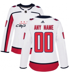 Men Women Youth Toddler White Jersey - Customized Adidas Washington Capitals Away  II