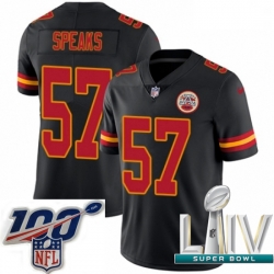 2020 Super Bowl LIV Men Nike Kansas City Chiefs #57 Breeland Speaks Limited Black Rush Vapor Untouchable NFL Jersey