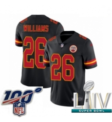 2020 Super Bowl LIV Youth Nike Kansas City Chiefs #26 Damien Williams Limited Black Rush Vapor Untouchable NFL Jersey