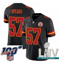 2020 Super Bowl LIV Youth Nike Kansas City Chiefs #57 Breeland Speaks Limited Black Rush Vapor Untouchable NFL Jersey