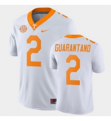 Men Tennessee Volunteers Jarrett Guarantano Game White College Football Jersey