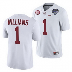 Alabama Crimson Tide Jameson Williams White 2021 Cotton Bowl College Football Playoff Jersey