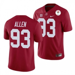 Alabama Crimson Tide Jonathan Allen Crimson 2021 Rose Bowl College Football Jersey