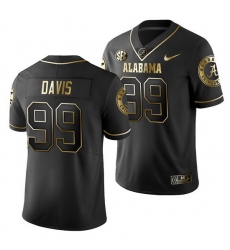 Alabama Crimson Tide Raekwon Davis Black Golden Edition Men'S Jersey