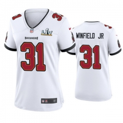 Women Antoine Winfield Jr. Buccaneers White Super Bowl Lv Game Jersey