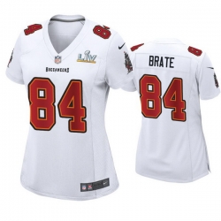 Women Cameron Brate Buccaneers White Super Bowl Lv Game Fashion Jersey