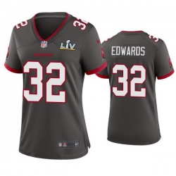 Women Mike Edwards Buccaneers Pewter Super Bowl Lv Game Jersey