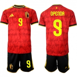 Belgium 2026 FIFA World Cup Soccer Jersey Red #9 OPENDA
