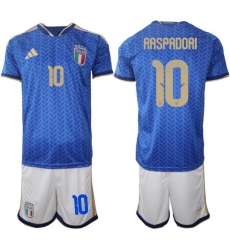 Italy 2026 FIFA World Cup Soccer Jersey Blue #10 RASPADORI