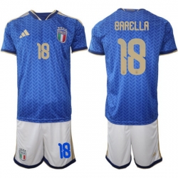 Italy Home Blue Soccer Jersey 0018