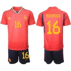 Men FIFA 2022 Spain Soccer Jersey 007