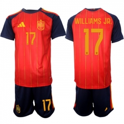Spain 2026 FIFA World Cup Soccer Jersey Red #17 WILLIAMS JR