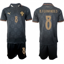 Portugal 2026 FIFA World Cup Soccer Jersey Black #8 B.FERNANDES
