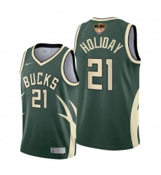 bucks jrue holiday green 2021 nba playoffs jersey