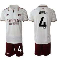Men Arsenal 2026 Soccer Jerseys White #4 WHITE Men Arsenal 2026 Soccer Jerseys White #4 WHITE