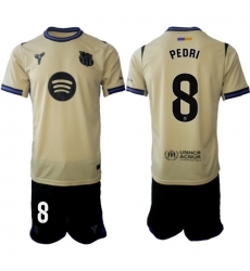 Men FC Barcelona 2026 Soccer Jerseys Beige #8 PEDRI Men FC Barcelona 2026 Soccer Jerseys Beige #8 PEDRI