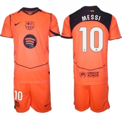 Men FC Barcelona 2026 Soccer Jerseys Orange #10 MESSI