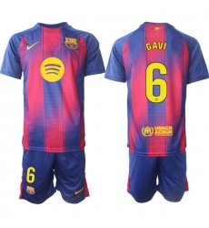 Men FC Barcelona 2026 Soccer Jerseys PinkBlue #6 GAVI