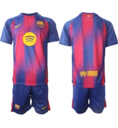 Men FC Barcelona 2026 Soccer Jerseys PinkBlue BLANK