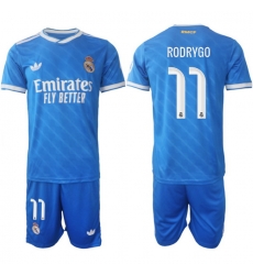Men Real Madrid 2026 Soccer Jerseys Blue #11 RODRYGO Men Real Madrid 2026 Soccer Jerseys Blue #11 RODRYGO