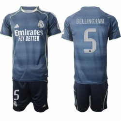 Men Real Madrid 2026 Soccer Jerseys DarkBlue #5 BELLINGHAM